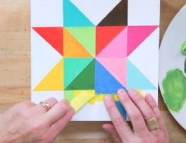 50-Second Painted Geometric Star