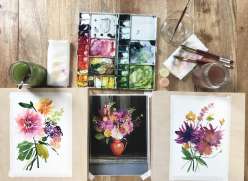 Watercolor Florals with Yao Cheng: 6/8/17