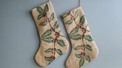 Burlap Christmas Stocking