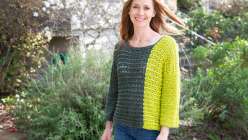 Crochet Colorblocked Sweater