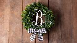 Glowforge Projects: Monogrammed Wreath