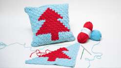 Corner to Corner Crochet: Make an Evergreen Tree Pillow