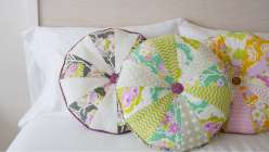 Round Button Cartwheel Pillow