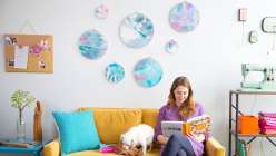 DIY Room Décor: Painted Fabric Wall Art