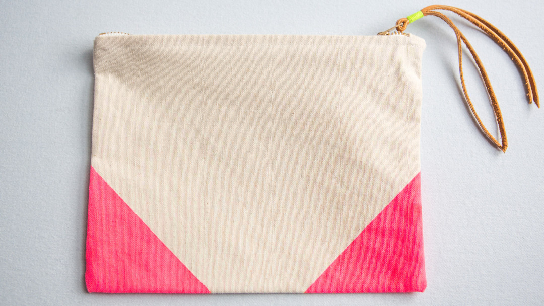 SMALL CANVAS CLUTCH TIE THE KNOT