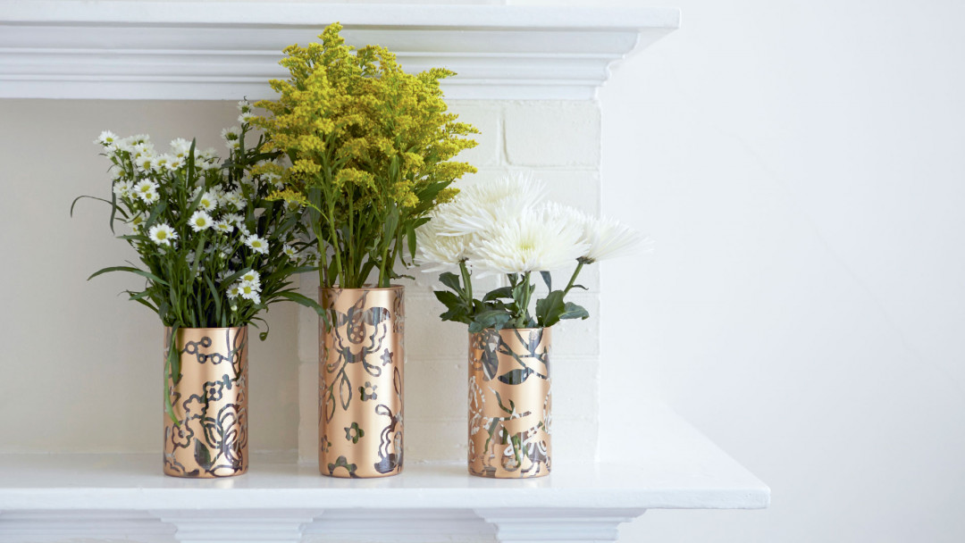 Cricut Crafts Make Stenciled Vases by Courtney Cerruti Creativebug