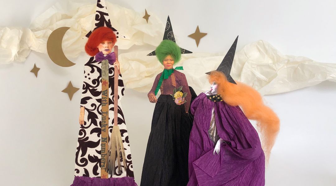 Halloween Paper Doll Witches
