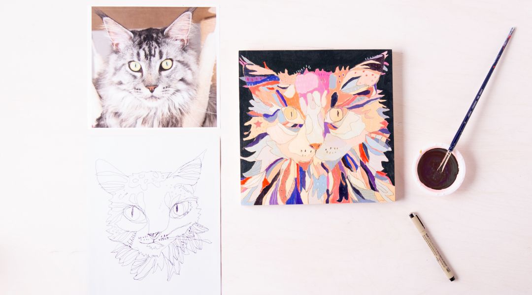 Doodle and Paint an Animal Portrait