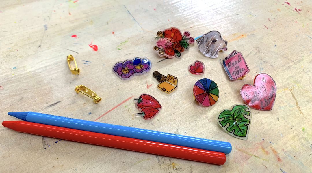 Shrinky Dink Pins: 8/8/19