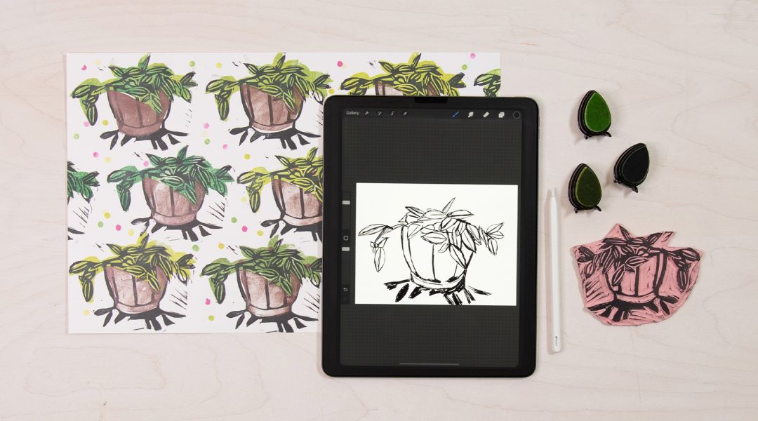 Design! Carve! Print! Make a Custom Stamp from iPad to Paper