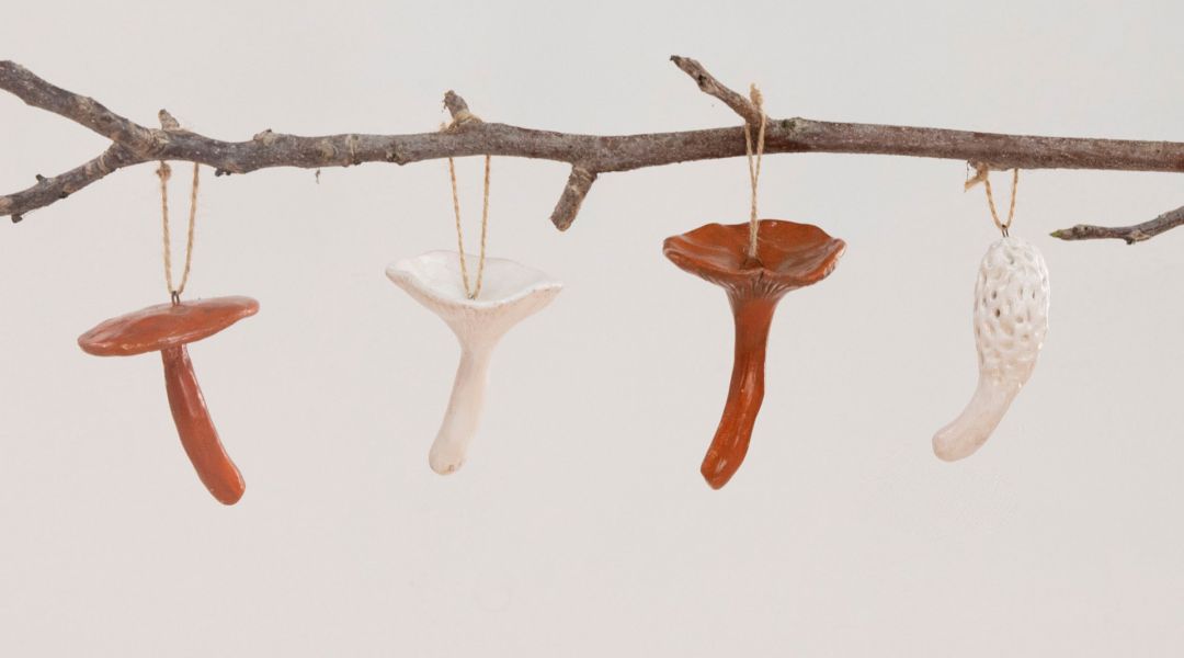 Make Mushroom Ornaments with Air-Dry Clay