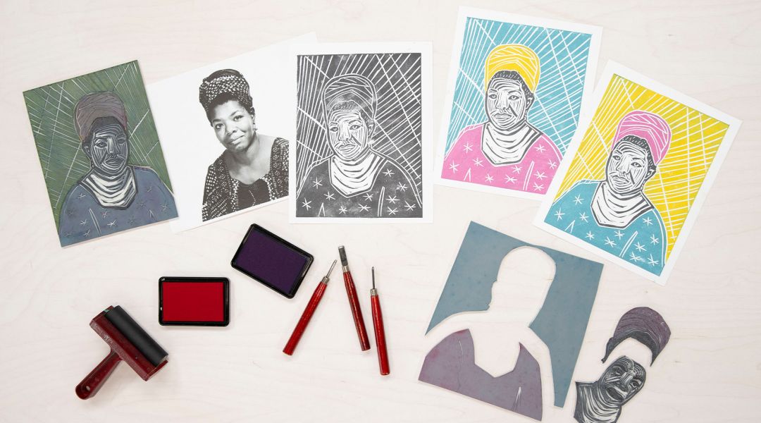 Carve and Print a Multi-Block Relief Portrait