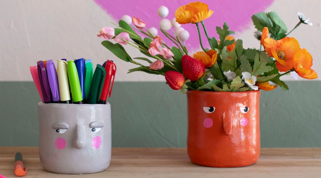 Hand-Built Vases with Air-Dry Clay