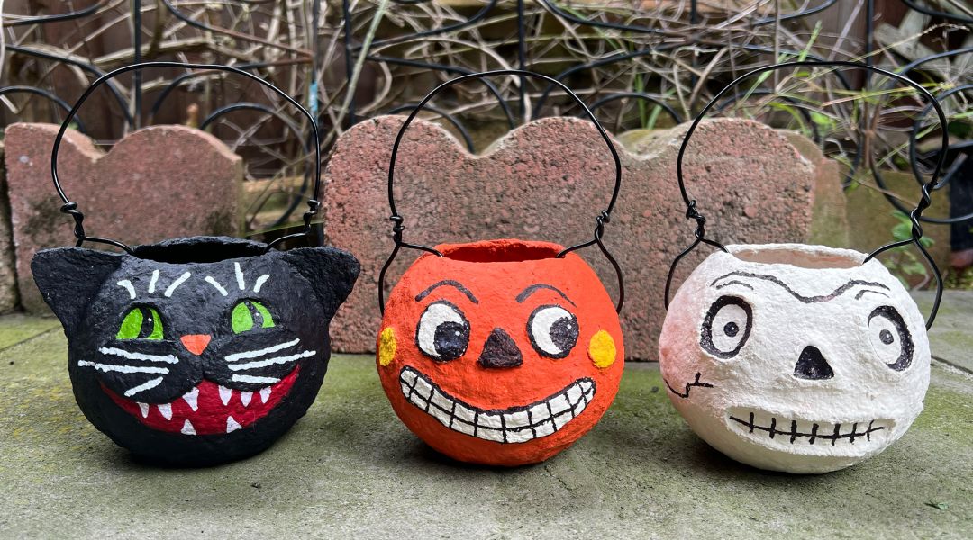 Crafting Together: Vintage-Inspired Halloween Buckets