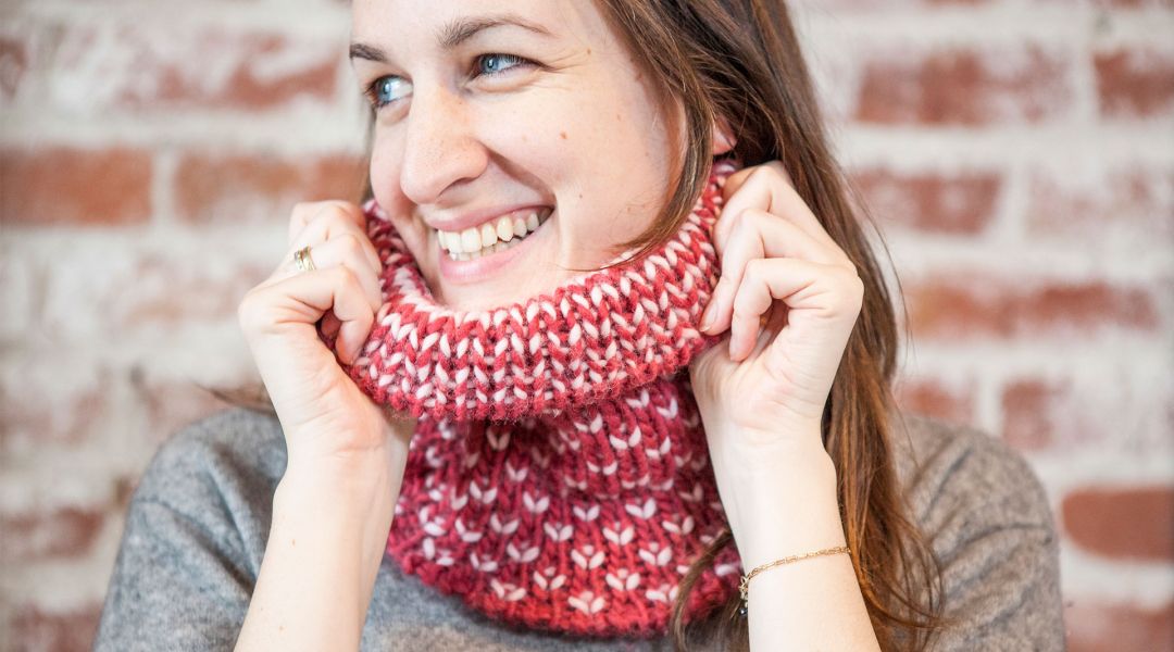 Make a Reversible Double Knitted Cowl