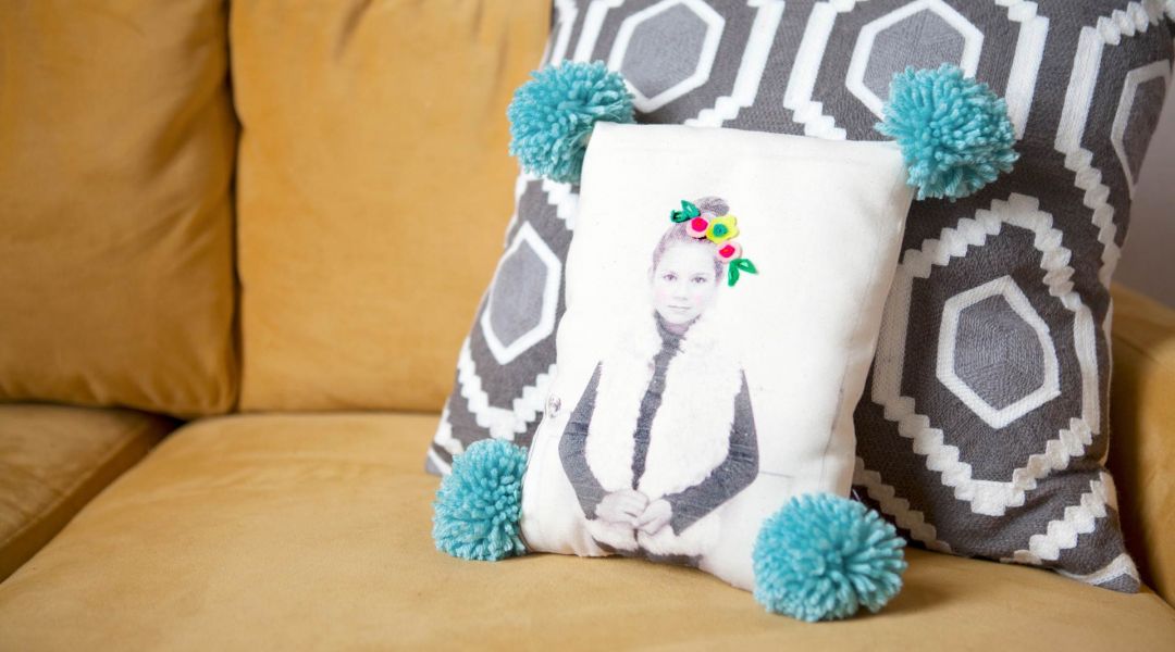 Sew Embellished Photo Pillows
