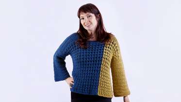 Colorblocked Crochet Sweater