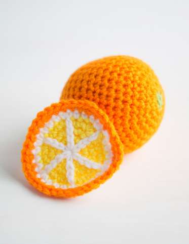 Crocheted Orange and Orange Slice