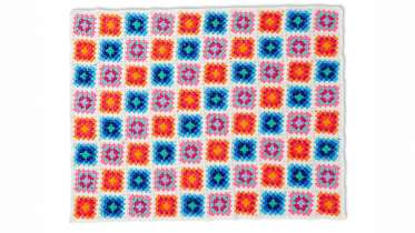 Spectrum Dreams Crochet Granny Square Blanket
