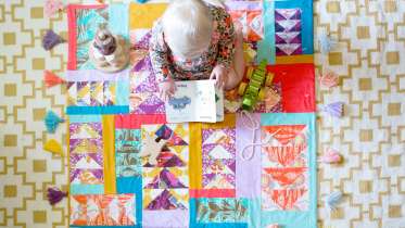Flying Gosling Baby Quilt