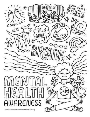 Mental Health Awareness Coloring Page