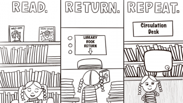 Read. Return. Repeat. Coloring Page