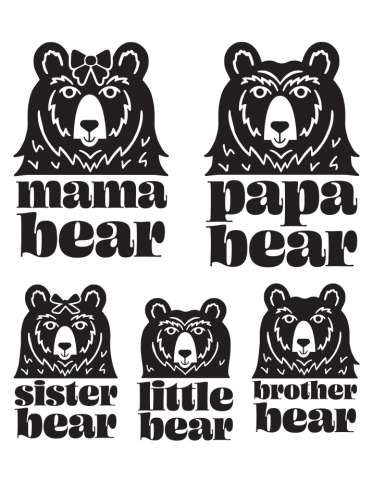 Bear Family SVGs