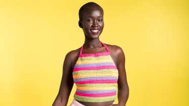 Crochet Bright Stripes Halter