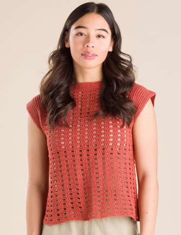 On The Grid Crochet Top