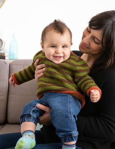 Knit a Striped Toddler Sweater