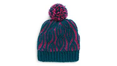 Brioche Cables Knit Hat
