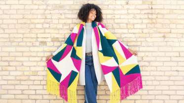 Prism Paradise Knit Blanket Scarf
