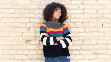 Stripe It Bright Crochet Sweater