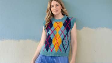 Carfrae Knit Argyle Vest