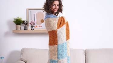 Checkered Knit Blanket