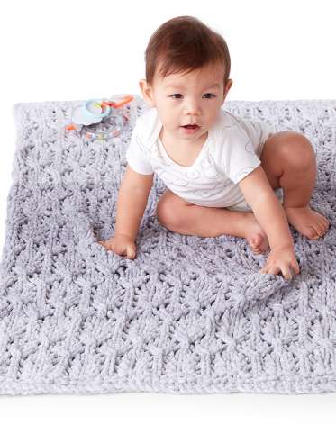 Knit Lofty Lacy Baby Blanket