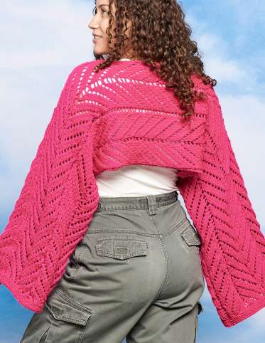 Sunray Panels Knit Shrug