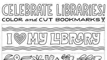 I Love My Library Color-In Bookmarks
