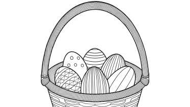 Easter Basket Coloring Page