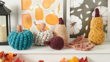 Autumnal Crochet Gourds