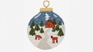 Cross Stitch Woodland Ornament
