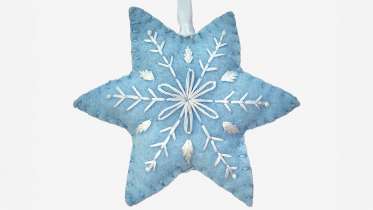 Embroidered 3D Snowflake Ornament