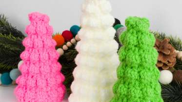 Crochet Bobble Holiday Trees