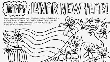Year Of The Horse Lunar New Year Coloring Page