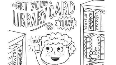 Get Your Library Card Coloring Page