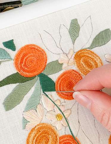 Orange Grove Embroidery Pattern