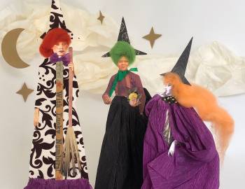 Halloween Paper Doll Witches