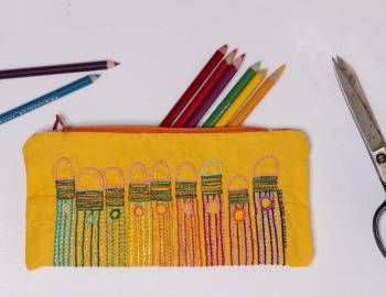 Embroidered Pencil Case