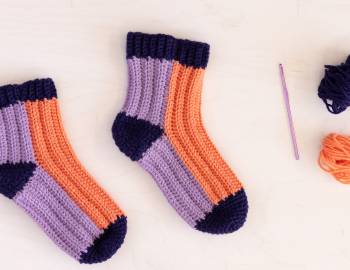 Crochet Ribbed Socks