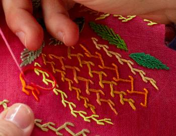How To Embroider The Feather Stitch